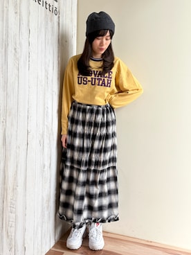 「ワッペン」｜87さん（レディース・155cm）の冬コーディネート