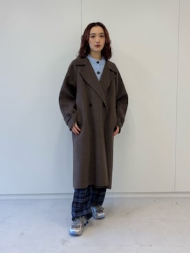 MOMOKA YANAGIYAさん（レディース・158cm）の冬コーディネート