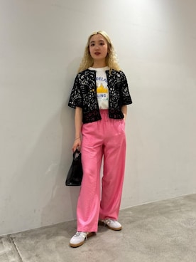 MOMOKA YANAGIYAさん（レディース・158cm）の夏コーディネート