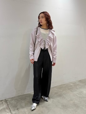 MOMOKA YANAGIYAさん（レディース・158cm）の冬コーディネート