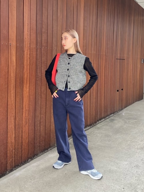 BEAUTY&YOUTH★フロントボタン ミックスカラー ニット ベスト BEAUTY&YOUTH UNITED ARROWS（ビューティーアンドユース