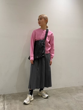 MOMOKA YANAGIYAさん（レディース・158cm）の冬コーディネート