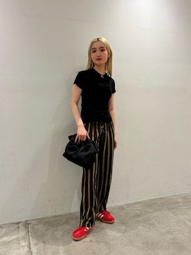 「adidas Originals（アディダスオリジナルス）のアイテム」を使った、MOMOKA YANAGIYAさん（レディース・158cm）の夏コーディネート
