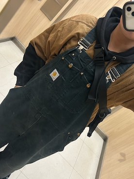 「アイテム（サロペット/オーバーオール）」を使った、Saiさん（メンズ・157cm）の秋コーディネート