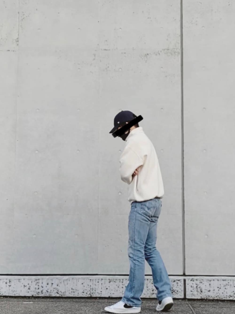 「NEW ERAの『別注』New Era×URBAN RESEARCH　940CS（キャップ、ブラック系）」を使った、aspさん（メンズ・172cm）の冬コーディネートの1枚目の写真