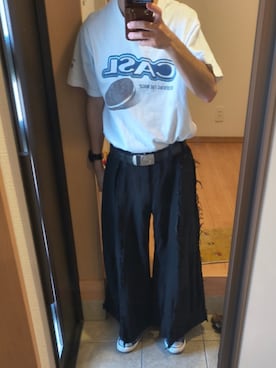 「FRUIT OF THE LOOM（フルーツオブザルーム）のアイテム（Tシャツ/カットソー、ホワイト系）」を使った、shou1129exさん（メンズ・165cm）の夏コーディネート