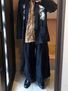 「Xuânのアイテム（その他アウター、ブラック系）」を使った、shou1129exさん（メンズ・165cm）の春コーディネート