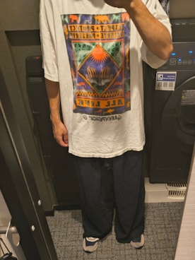 「不明のアイテム（Tシャツ/カットソー、ホワイト系）」を使った、shou1129exさん（メンズ・165cm）の夏コーディネート