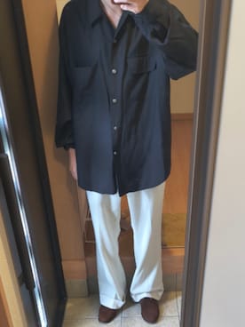 「PARTNERSの1990年代「Chago Chago BOUTIQUE」で購入（シャツ/ブラウス、ブラック系）」を使った、shou1129exさん（メンズ・165cm）の夏コーディネート