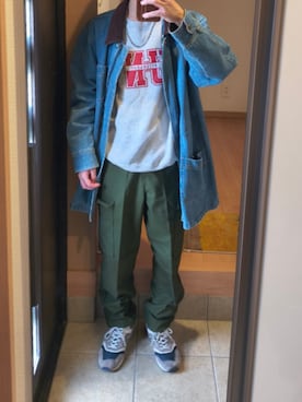 「アイテム（カバーオール）」を使った、shou1129exさん（メンズ・165cm）の春コーディネート