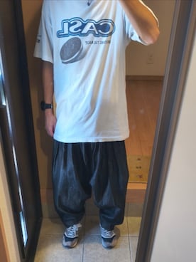 「FRUIT OF THE LOOM（フルーツオブザルーム）のアイテム（Tシャツ/カットソー、ホワイト系）」を使った、shou1129exさん（メンズ・165cm）の夏コーディネート