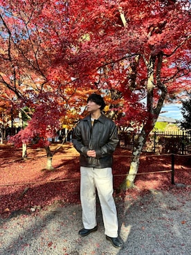 「A.P.C.（アーペーセー）のアイテム（トップス）」を使った、Andyさん（メンズ・173cm）の冬コーディネート