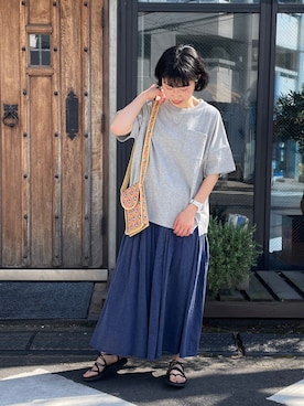 「バックロゴ」｜「アイテム（バッグ）」を使った、よしかわさん（レディース・160cm）の春コーディネート
