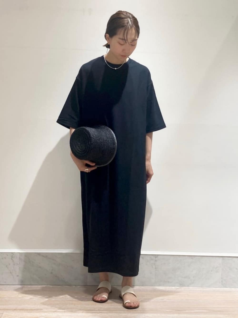 新品未使用タグ付き　ギャルリーヴィー　コットンワンピース 新品タグ付き。GALERIE VIEコットンシルクカノコ クルーネック