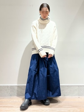 「ケーブルニット」｜「アイテム（その他シューズ）」を使った、Shiotsuki_TOMORROWLANDさん（レディース・157cm）の秋コーディネート