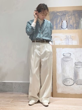 「トゥモローランド」｜「アイテム（バレエシューズ）」を使った、Shiotsuki_TOMORROWLANDさん（レディース・157cm）の冬コーディネート