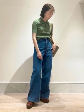 「HEREU（ヘリュー）のアイテム（バッグ）」を使った、Shiotsuki_TOMORROWLANDさん（レディース・157cm）の夏コーディネート