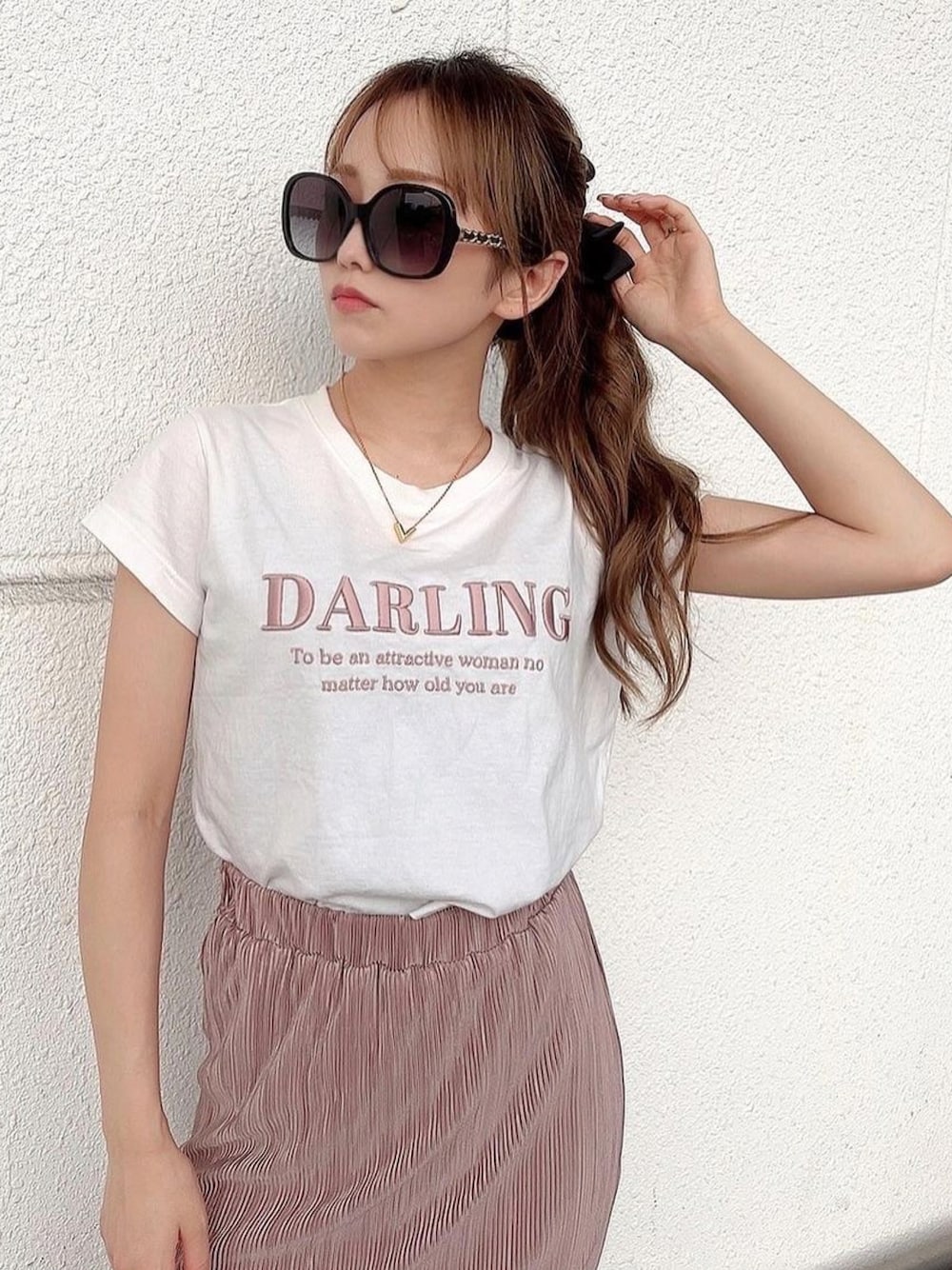 「シンプルコーデ、カジュアルコーデ、大人かわいい、真夏のアクティブスタイル、Darlingcoco、ママコーデ、ママファッション、ママ、低身長、低身長コーデ、低身長女子、低身長ママ、低身長ママコーデ」｜「Darlingcocoのアイテム（トップス、ホワイト系）」を使った、ダーリンココさん（レディース・152cm）の夏コーディネートの1枚目の写真