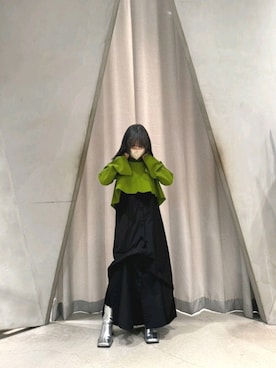 「シャツワンピ」｜MISAKIさん（レディース・154cm）の冬コーディネート