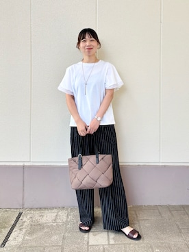 「NOLLEY’S（ノーリーズ）のアイテム」を使った、すずき ちかさん（レディース・161cm）の夏コーディネート