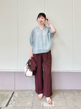 「NOLLEY’S（ノーリーズ）のアイテム」を使った、すずき ちかさん（レディース・161cm）の夏コーディネート