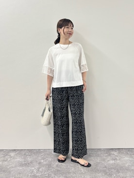 「NOLLEY'S LIGHT（ノーリーズライト）のアイテム」を使った、すずき ちかさん（レディース・161cm）の夏コーディネート