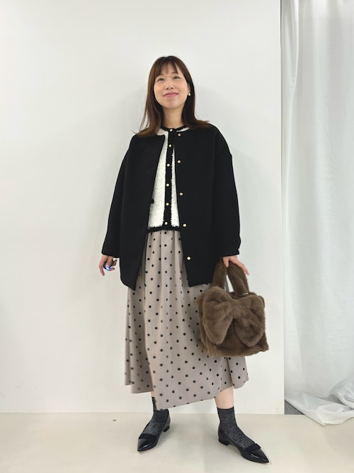 CLOCHE ダンボールニットコート 2way仕様 ROPÉ PICNIC(ロペピクニック) / 鹿の子ダンボールニットコート