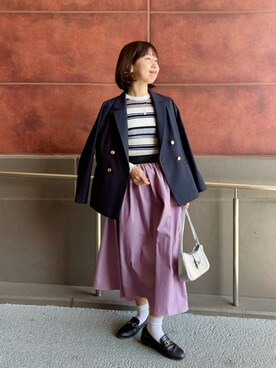 「fredy emue（フレディエミュ）のアイテム（ハンドバッグ）」を使った、すずき ちかさん（レディース・161cm）の冬コーディネート
