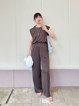「MICO COULIER（ミコクリエ）のアイテム」を使った、すずき ちかさん（レディース・161cm）の夏コーディネート
