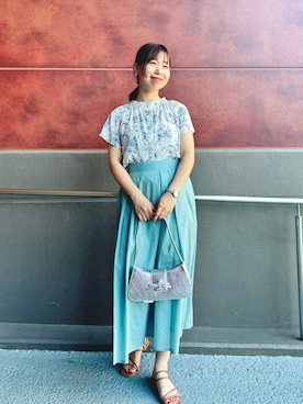 「NOLLEY'S LIGHT（ノーリーズライト）のアイテム」を使った、すずき ちかさん（骨格ウェーブ・レディース・161cm）の夏コーディネート