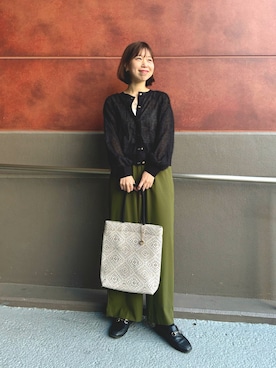 「ふわふわカーディガン」｜すずき ちかさん（レディース・161cm）の冬コーディネート