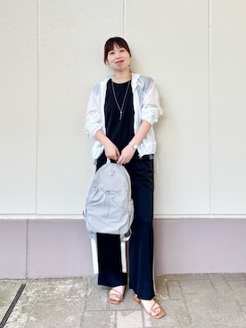 「MICO COULIER（ミコクリエ）のアイテム」を使った、すずき ちかさん（レディース・161cm）の夏コーディネート