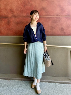 「ママファッション」｜「アイテム（ブルゾン）」を使った、すずき ちかさん（レディース・161cm）の春コーディネート