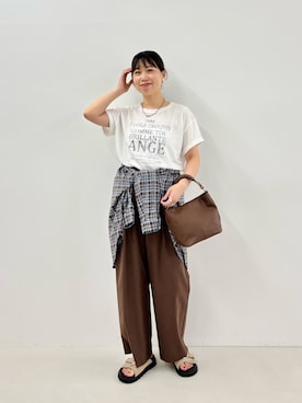 「MOHI（モヒ）のアイテム」を使った、すずき ちかさん（レディース・161cm）の夏コーディネート