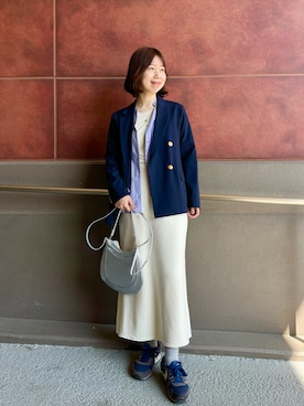 「NOLLEY'S LIGHT（ノーリーズライト）のアイテム（ジャケット/アウター）」を使った、すずき ちかさん（レディース・161cm）の春コーディネート