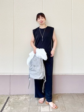 「MICO COULIER（ミコクリエ）のアイテム」を使った、すずき ちかさん（レディース・161cm）の夏コーディネート