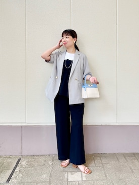 「NOLLEY’S（ノーリーズ）のアイテム」を使った、すずき ちかさん（レディース・161cm）の夏コーディネート