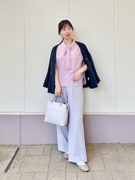 「MICO COULIER（ミコクリエ）のアイテム」を使った、すずき ちかさん（レディース・161cm）の春コーディネート
