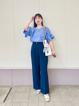 「MICO COULIER（ミコクリエ）のアイテム」を使った、すずき ちかさん（レディース・161cm）の春コーディネート