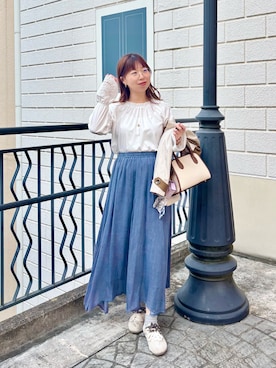 「アイテム（チャーム）」を使った、すずき ちかさん（レディース・161cm）の春コーディネート