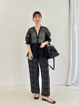 「ドットパンツ」｜すずき ちかさん（レディース・161cm）の夏コーディネート