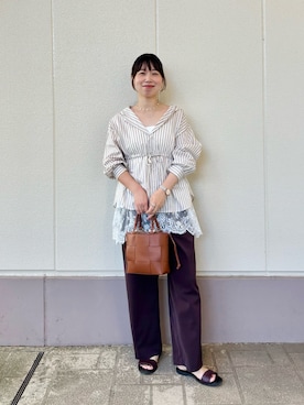 すずき ちかさん（レディース・161cm）の夏コーディネート