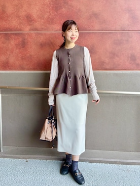 すずき ちかさん（レディース・161cm）の秋コーディネート