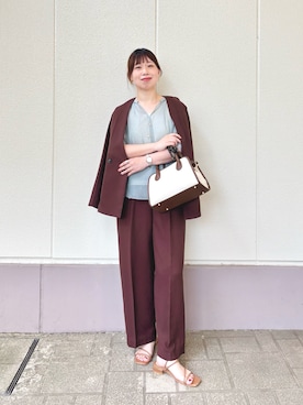 「NOLLEY’S（ノーリーズ）のアイテム」を使った、すずき ちかさん（レディース・161cm）の夏コーディネート