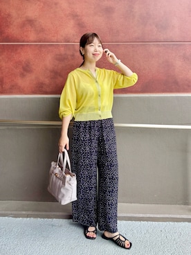 「ドットパンツ」｜すずき ちかさん（レディース・161cm）の夏コーディネート