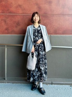 「NOLLEY'S LIGHT（ノーリーズライト）のアイテム（ジャケット/アウター）」を使った、すずき ちかさん（レディース・161cm）の春コーディネート