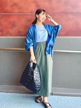 「アイテム（リング）」を使った、すずき ちかさん（レディース・161cm）の夏コーディネート
