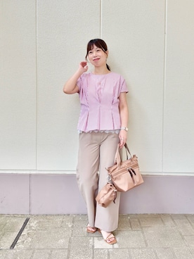 「NOLLEY’S（ノーリーズ）のアイテム」を使った、すずき ちかさん（レディース・161cm）の夏コーディネート