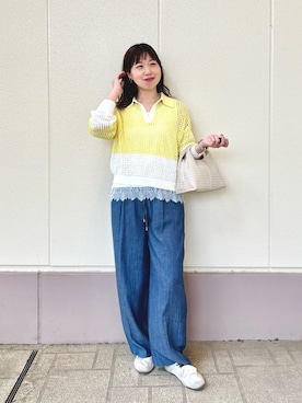 「NOLLEY’S（ノーリーズ）のアイテム」を使った、すずき ちかさん（レディース・161cm）の春コーディネート