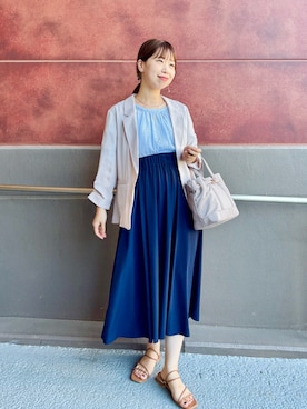 「30代コーデ」｜「アイテム（ジャケット/アウター）」を使った、すずき ちかさん（レディース・161cm）の夏コーディネート